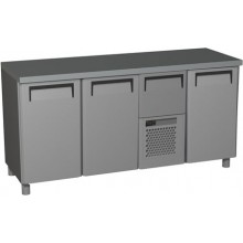 Холодильный стол Carboma T57 M3-1 9006-19 корпус серый, без борта, планка (BAR-360)