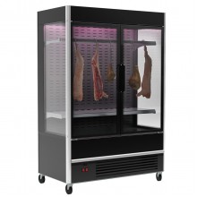 Горка холодильная Carboma  FC20-08 VV 1,3-3 X7 (распашные двери структурный стеклопакет) (9005 цвет черный)