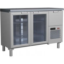 Стол Холодильный Rosso T57 M2-1-G 9006-1 корпус серый, без борта (BAR-250C) 