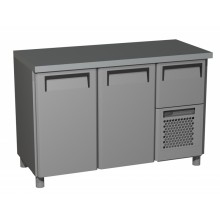 Холодильный стол Carboma  T57 M2-1 9006-19, корпус серый, без борта, планка (BAR-250)