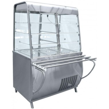 Прилавок-витрина холодильный Abat Премьер ПВВ(Н)-70Т-С-НШ с гастроемкостями