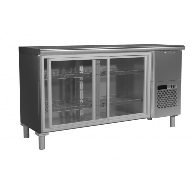 Стол Холодильный RossoT57 M2-1-C 9006-1 корпус серый, без борта (BAR-360K)  